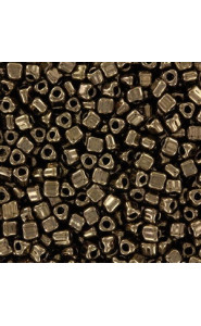 Miyuki triangle beads 8/0 Metallic dark bronze TR8-457